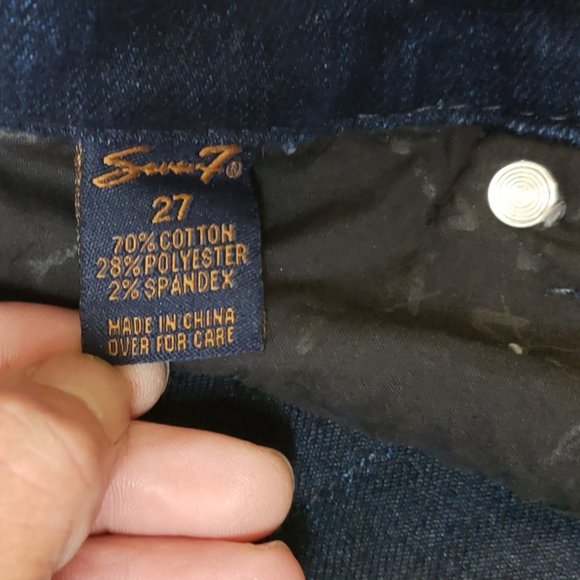 Bootcut Dark Wash Embroidered Jeweled Low Rise Womens Seven7 Jeans Size 27 - Picture 4 of 12